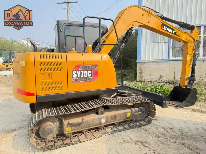 Hot sale used Sany SY75C excavator good performance eng