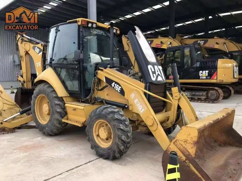 Used Cat 416E Backhoe Loader Well-Maintained Construction Equipment