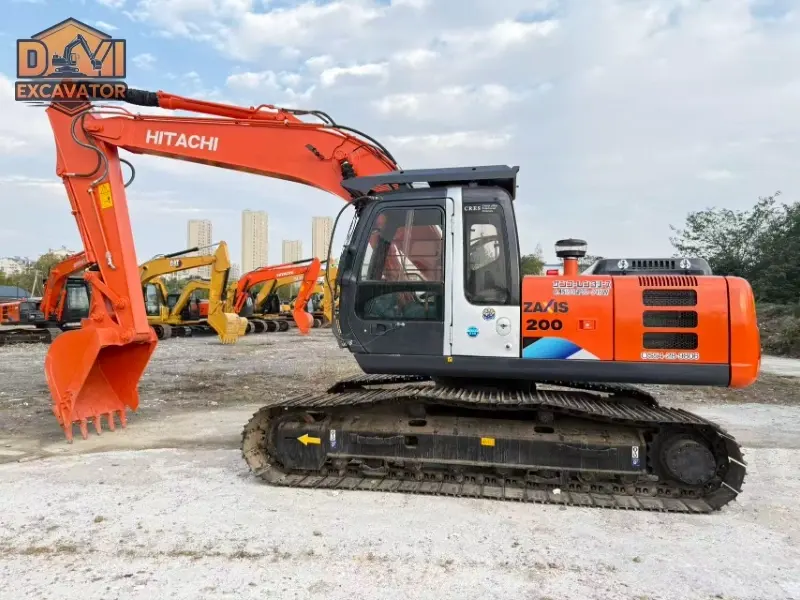Used Hitachi ZX200 Heavy Excavator Good Condition Machine